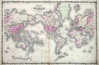 Johnsons Map of the World on Mercator's Projection'