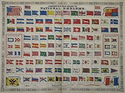 Johnsons New Chart of National Emblems'