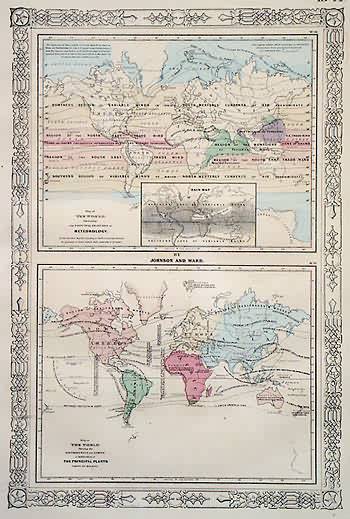 Map of the World Illustrating the Principal Features of Meteorology; Showing the Distribution and Cultivation of the Principal PlantsMap of the World Illustrating the Principal Features of Meteorology; Showing the Distribution and Cultivation of the Princ