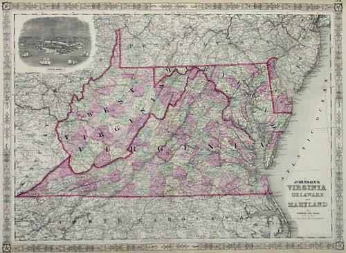 Johnsons Virginia Delaware And Maryland Art Source International 5421