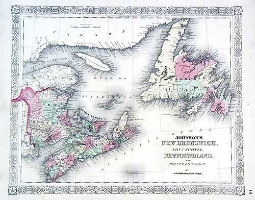 Johnsons New Brunswick and Newfoundland'