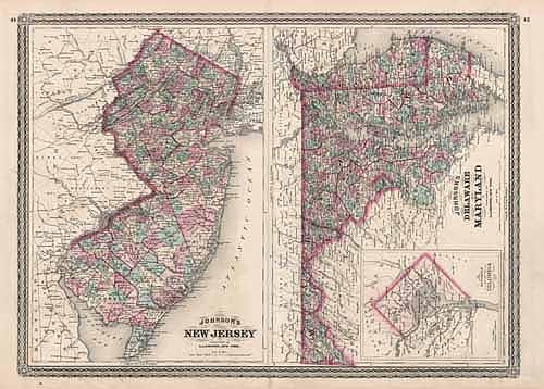 New Jersey, Delaware, and Maryland with an inset of Washington, DC ...