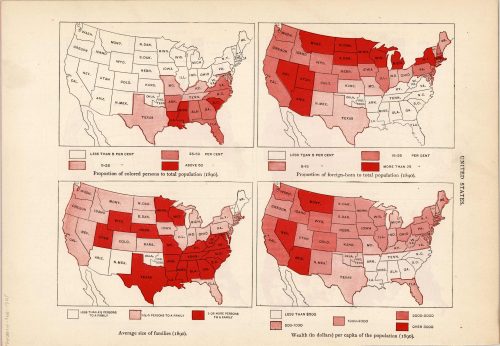Four Maps of Proportional Statitics on the United States