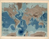 The Earth Showing Height of Land and Depth of Sea
