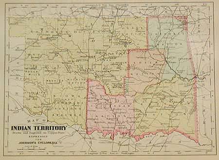 Map of Indian Territory - Art Source International