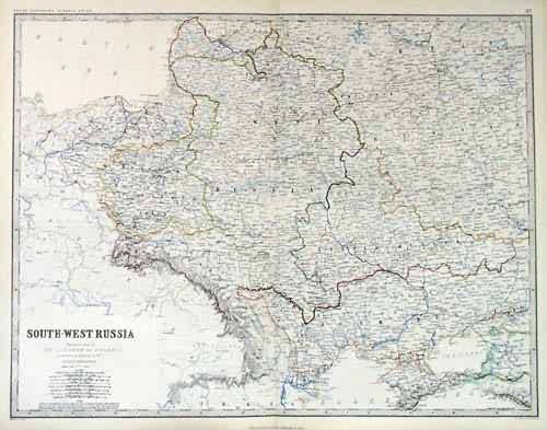 South-West Russia showing the extent of The Kingdom of Poland previous to partition in 1772