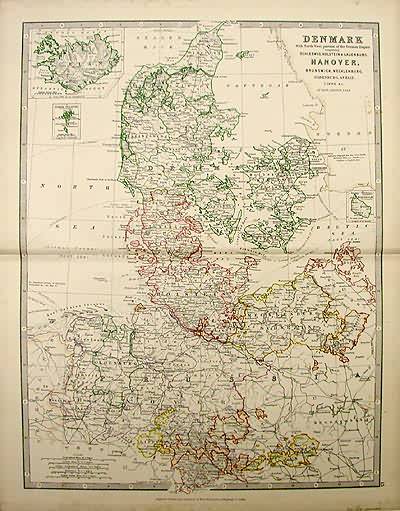 Denmark with N.W. portion of the German Empire comprising Schlewig