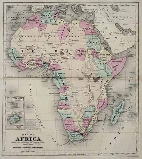 Map Of Africa - Art Source International