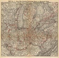 Group Map Showing Percentage Bases for Westbound Rates