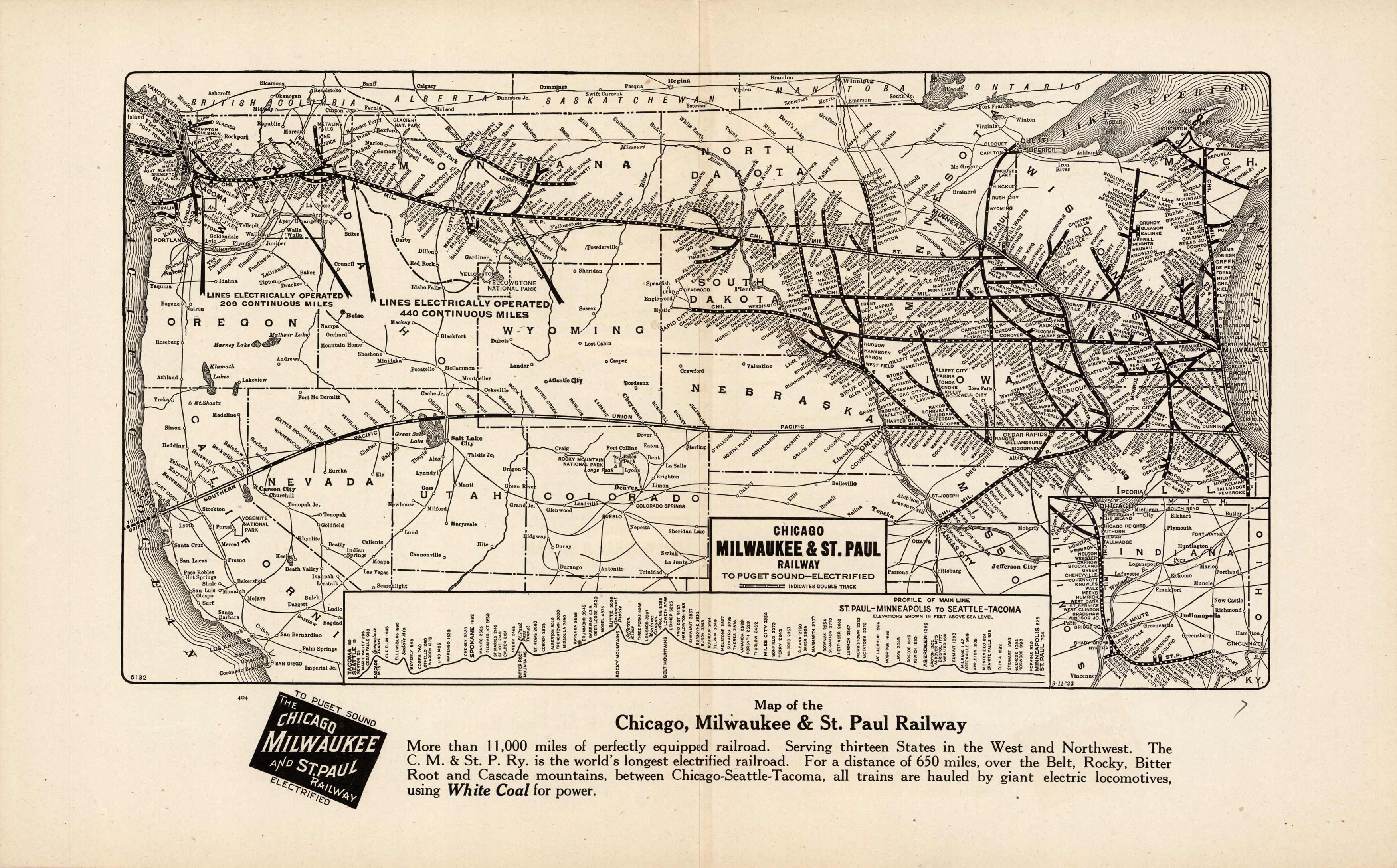 Chicago Milwaukee & St. Paul Railway to Puget Sound - Electrified - Art ...