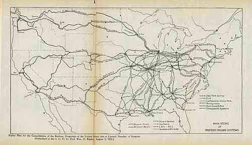 Main Stems of Proposed Railway Systems