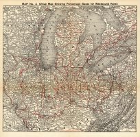 Group Map Showing Percentage Bases for Westbound Rates