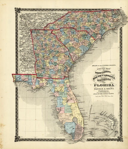 County Map of North Carolina