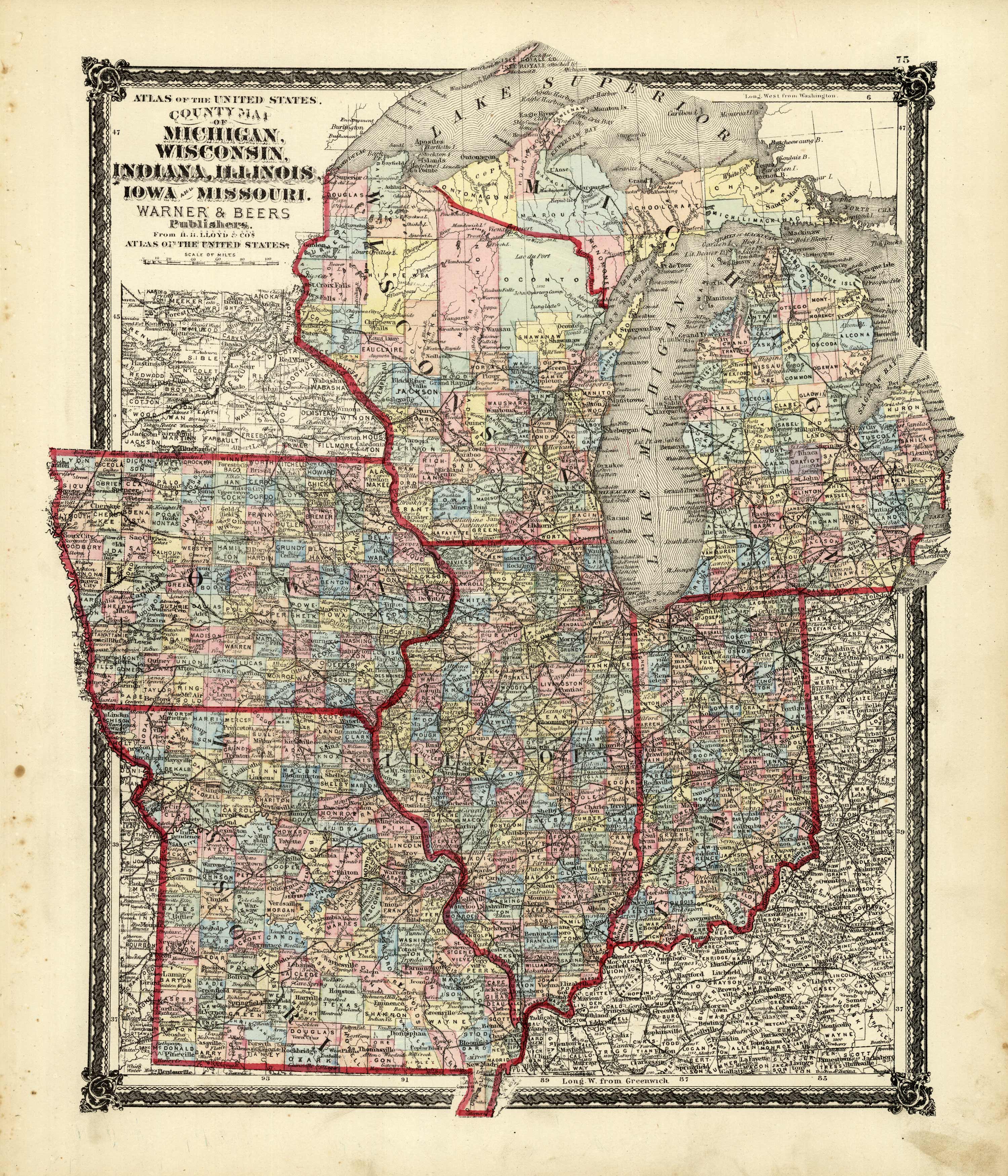 County Map of Michigan County Map of Michigan