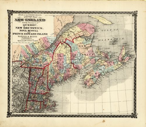 County Map of New England