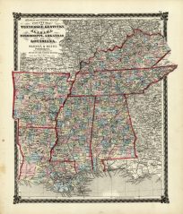 County Map of Tennessee