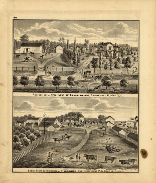 Stock Farm and Residences of Hon. Geo. W. Armstrong and H. Jackson