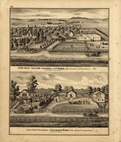 Green Valley Stock Farm and Residence of J.T. Nichol / Stock Farm and Residence of Alexander Rowe