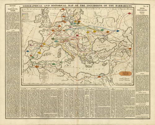 Geographical and Historical Map of the Incursions of the Barbarians Geographical and Historical Map of the Incursions of the Barbarians