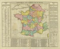 Geographical and Statistical Map of France