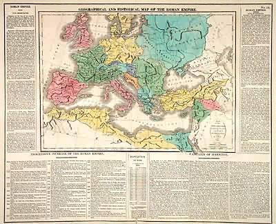 Geographical and Historical Map of the Roman Empire Geographical and Historical Map of the Roman Empire