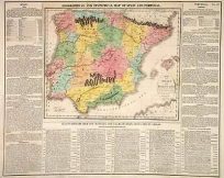 Geographical and Statistical Map of Spain and Portugal