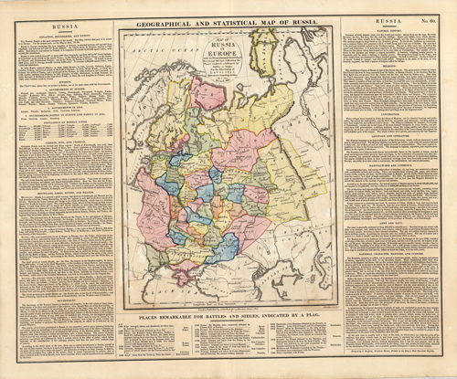 Geographical and Statistical Map of Russia