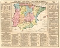 Geographical and Statistical Map of Spain and Portugal