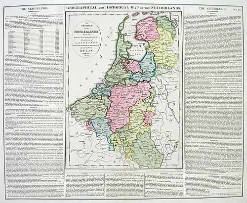 Geographical, and Historical Map of the Netherlands - Art Source ...