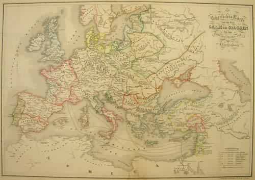 Uebersichtskarte von der Ziet Carls des Grossen bis zum Ende der Kreuzzuge (end of the crusade)