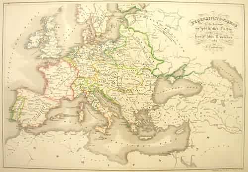 Uebersichtskarte fur die zeit vom Meftphalitchen Frieden bis zur franzolitchen Revolution (french revolution)
