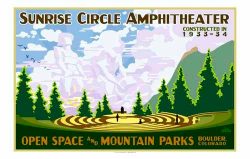 Sunrise Circle Ampitheater. Constructed in 1933-34. Open Space and Mountain Parks