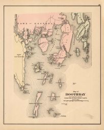 Map of Boothbay and Adjacent Islands Drawn from U.S. Coast Survey Charts