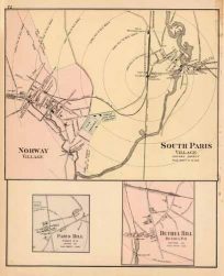 Norway Village. South Paris Village. Paris Hill. Bethel Hill. (Maine)