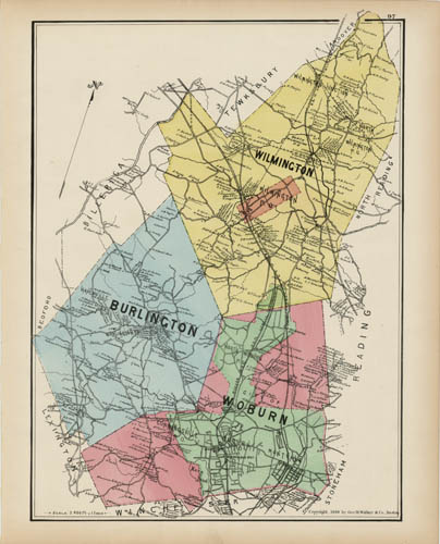 Map showing the cities of Wilmington