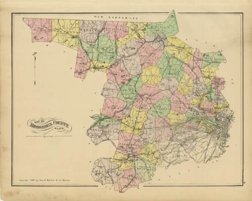 Map of Middlesex County