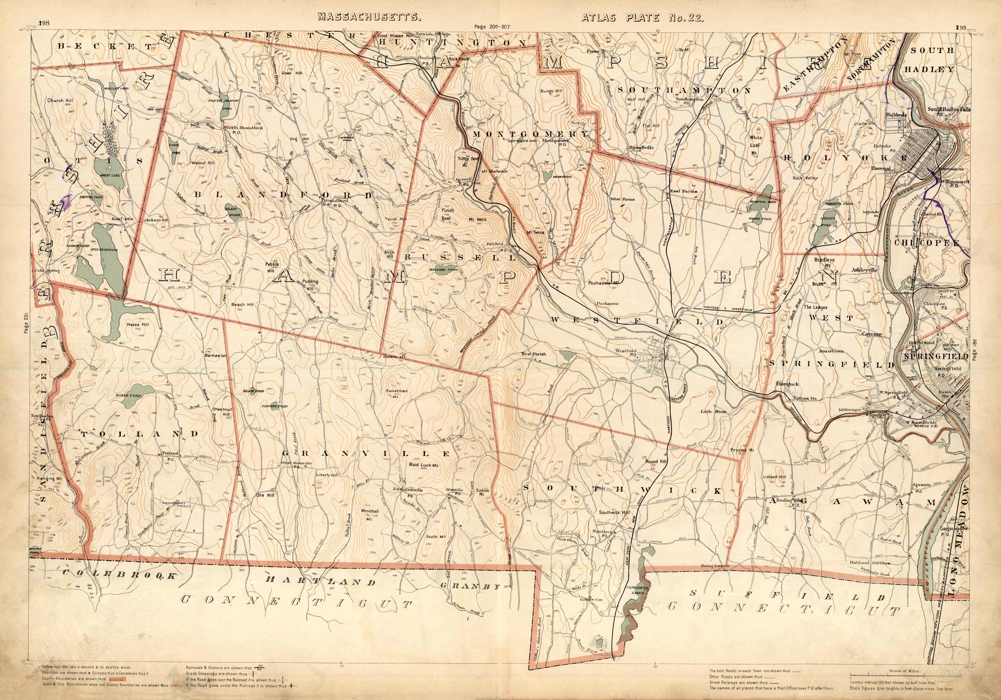 Massachusetts. Atlas Plate No. 22. Massachusetts. Atlas Plate No. 22.