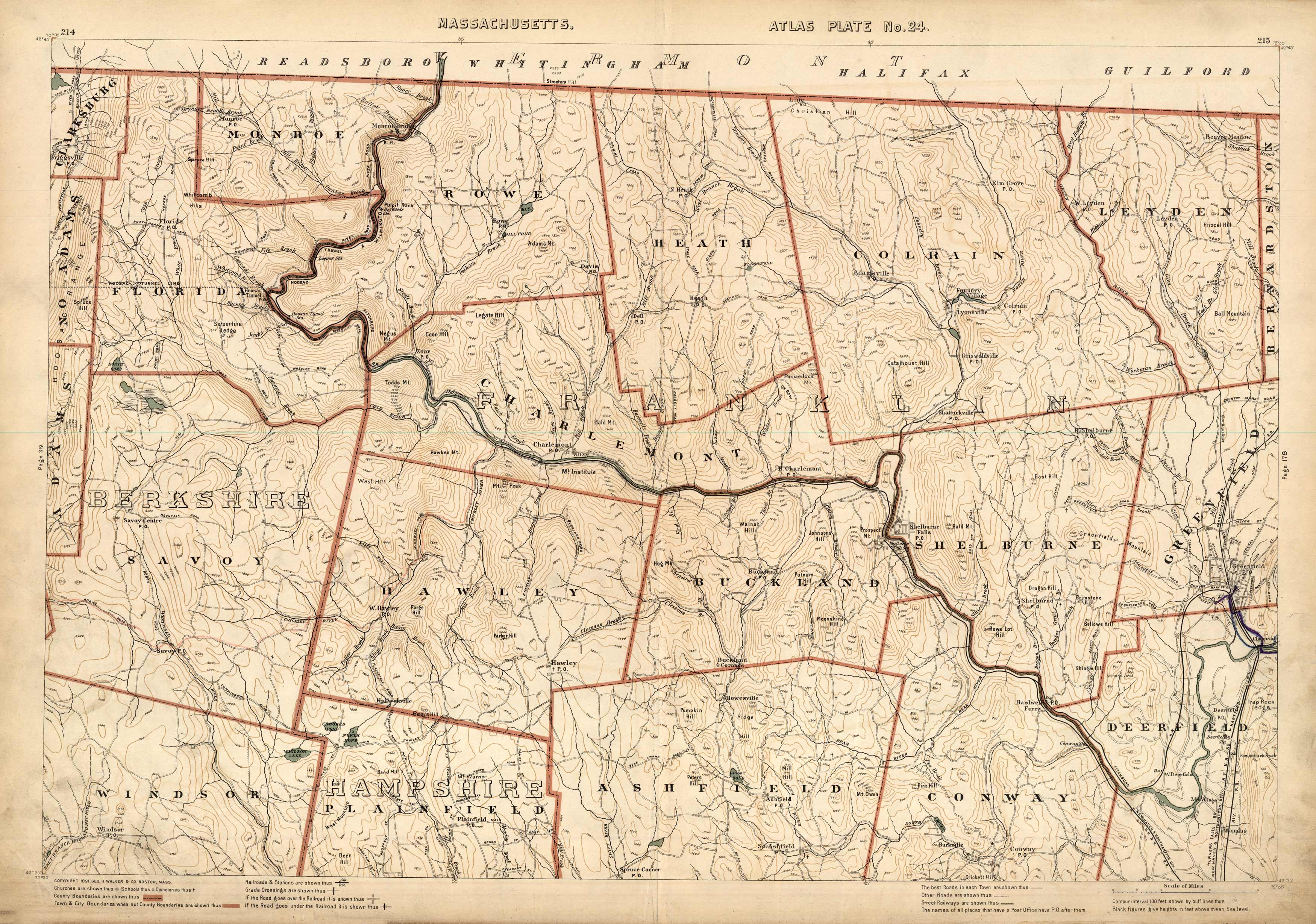 Massachusetts. Atlas Plate No. 24. Massachusetts. Atlas Plate No. 24.
