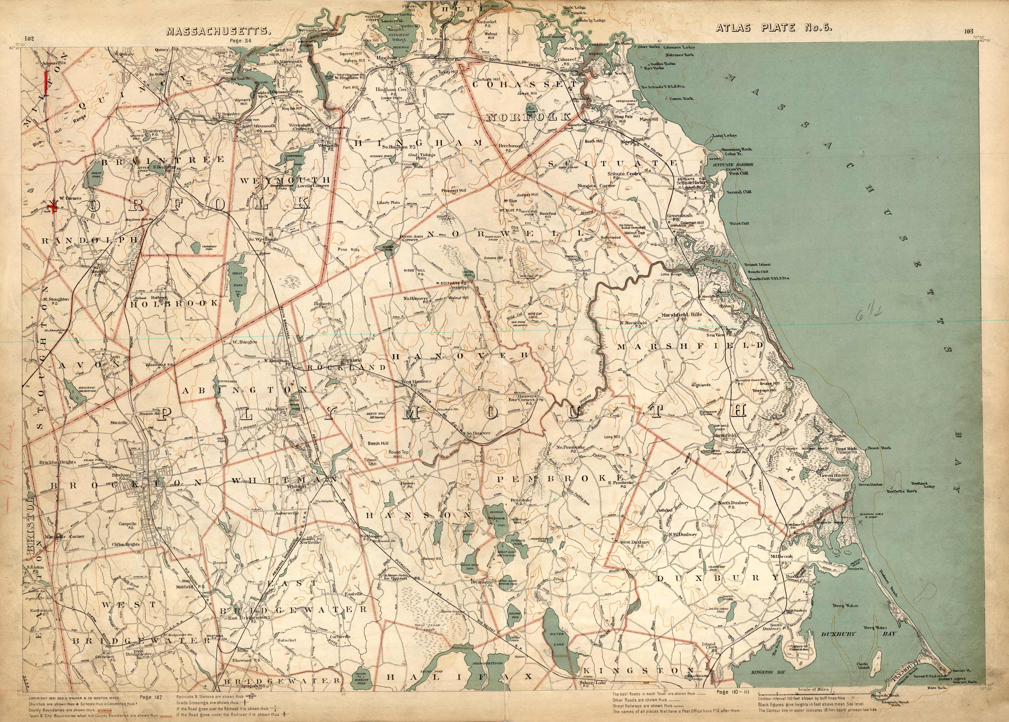 Massachusetts. Atlas Plate No. 6. Massachusetts. Atlas Plate No. 6.