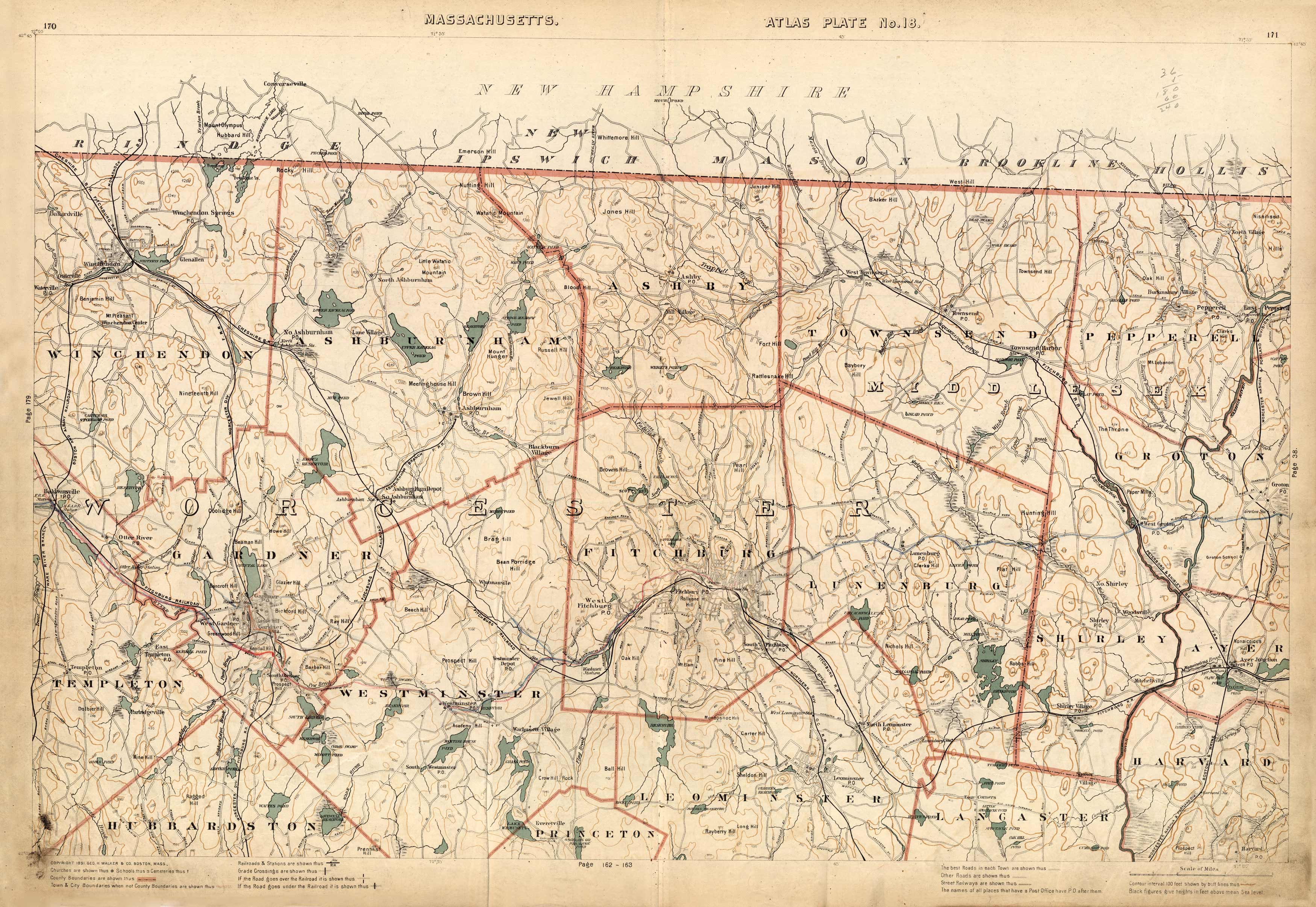 Massachusetts. Atlas Plate No. 18. Massachusetts. Atlas Plate No. 18.
