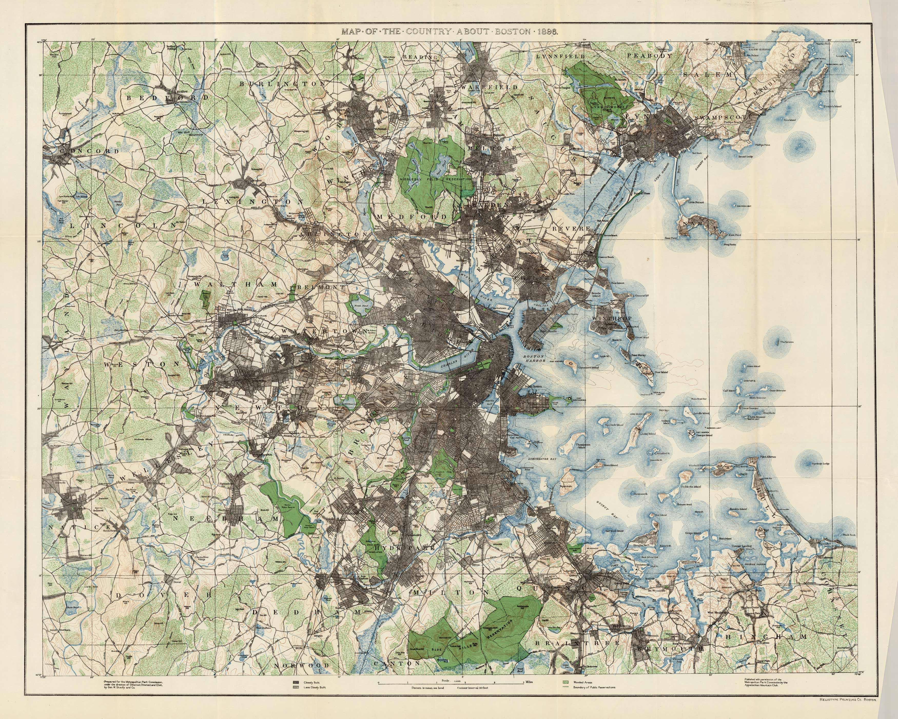 Map of the Country about Boston Map of the Country about Boston