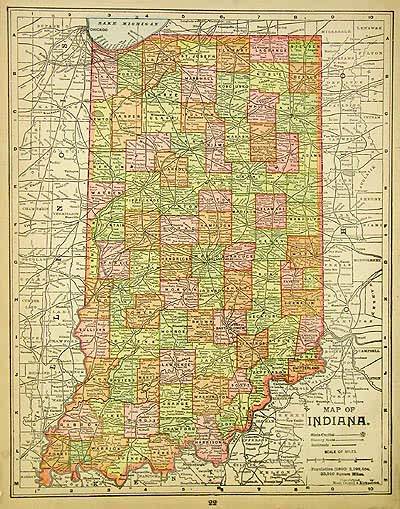Map of Indiana
