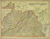 Map of Virginia and West Virginia