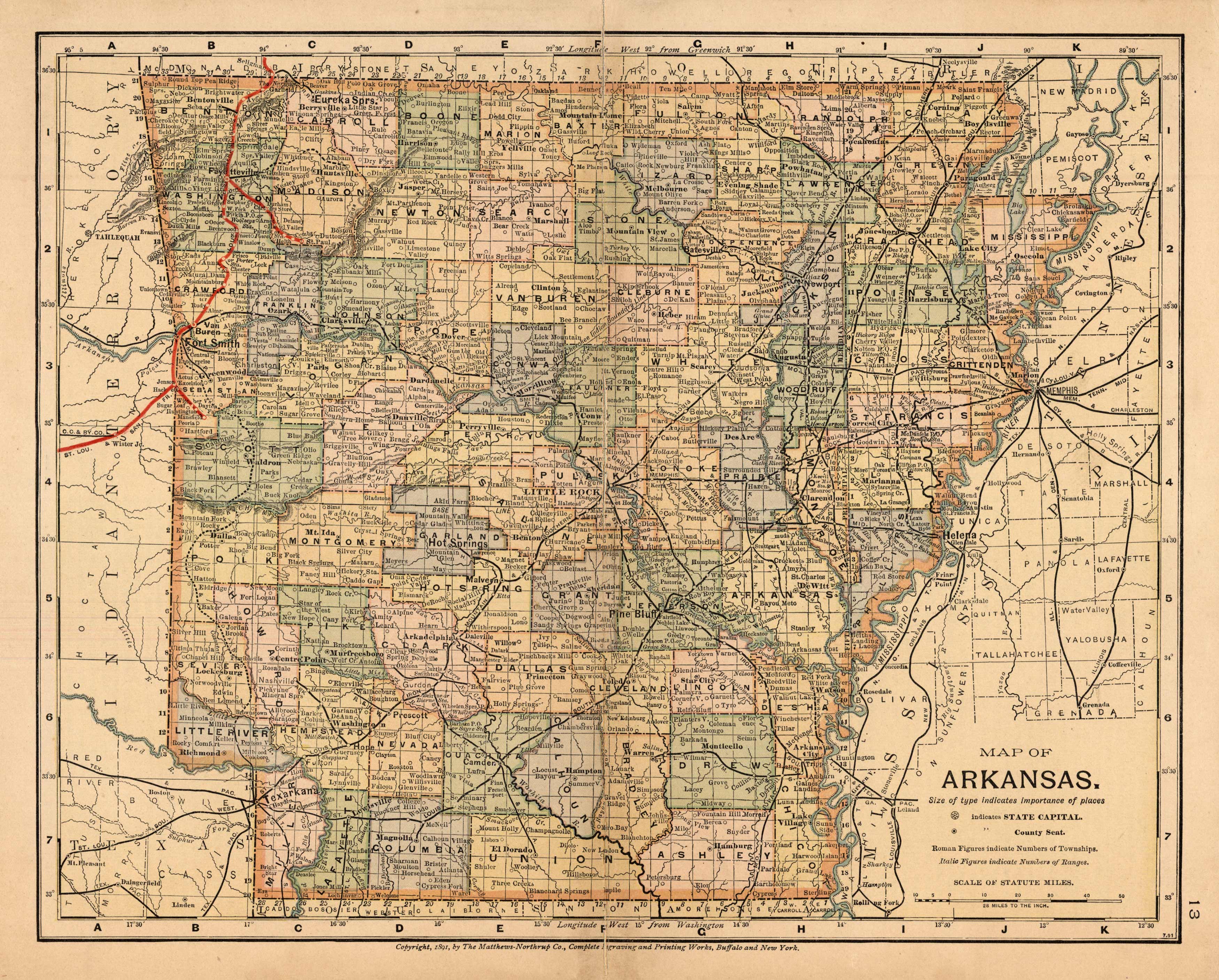 Map of Arkansas
