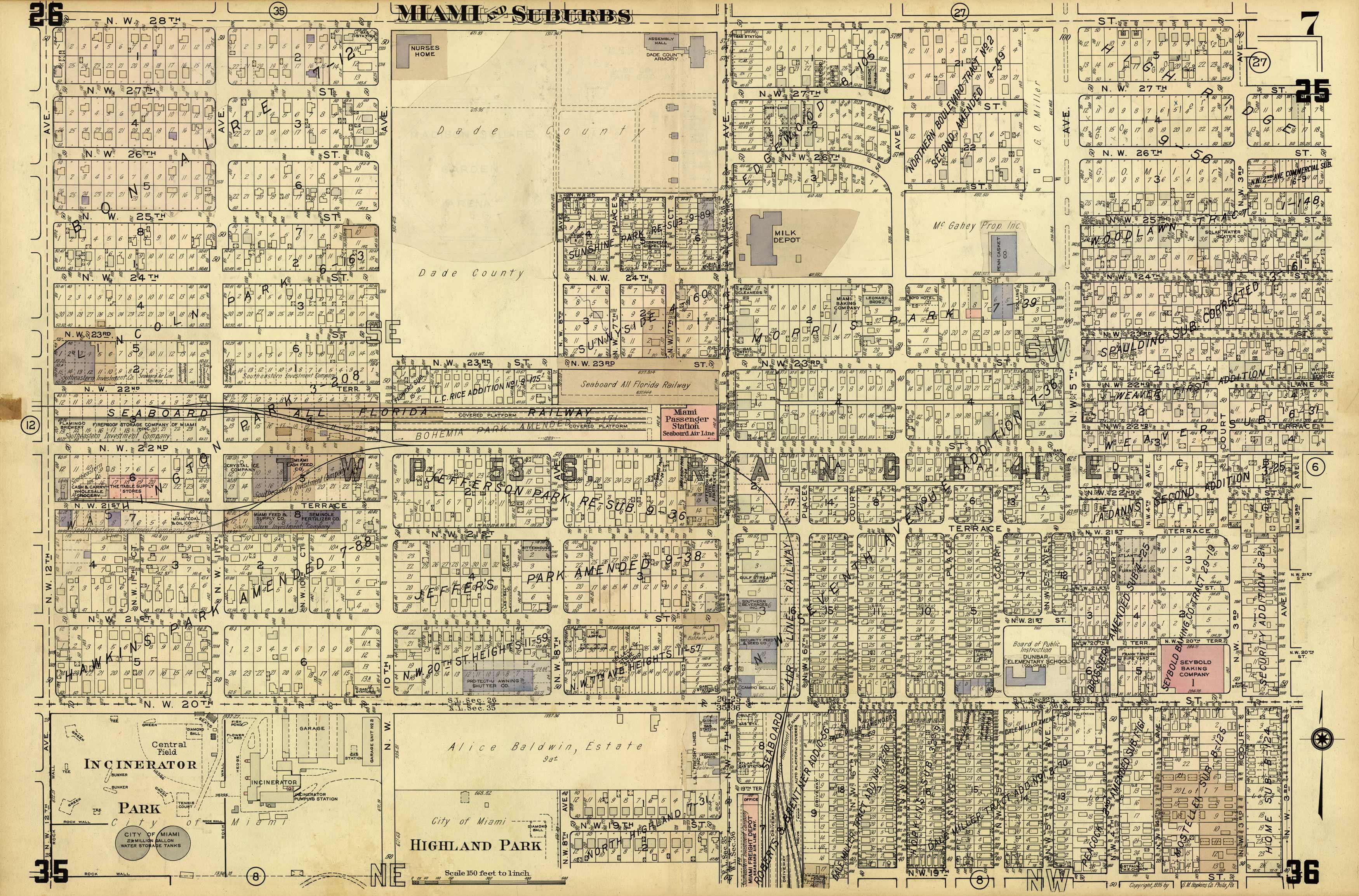 Miami and Suburbs - 1936 - Sheet 7 - (Wynwood/Allapattah - area bound by NW 28th St. Miami and Suburbs - 1936 - Sheet 7 - (Wynwood/Allapattah - area bound by NW 28th St.
