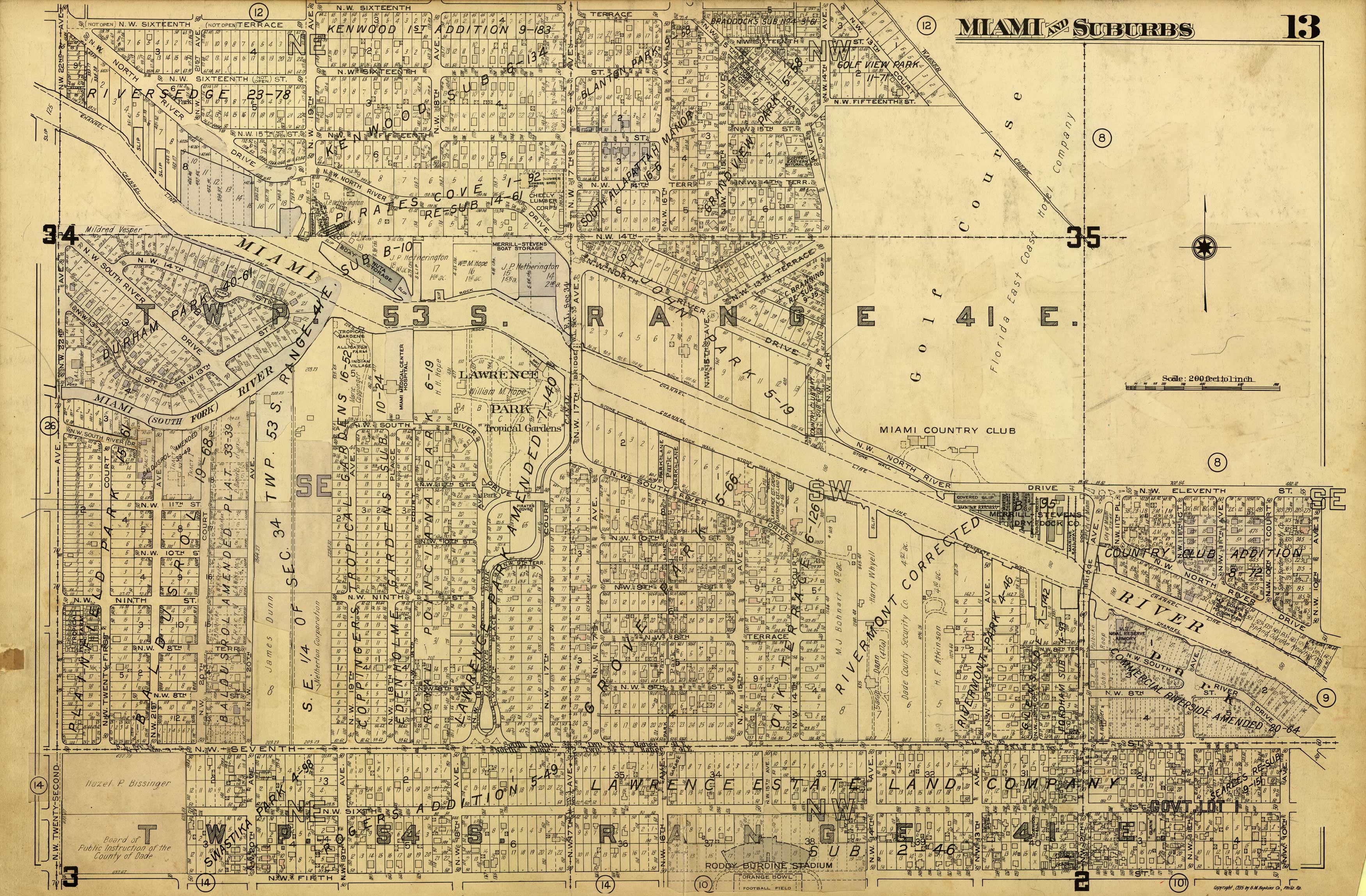 Miami and Suburbs - 1936 - Sheet 13 - (Allapattah/Overtown/Little Havana - area bound by NW 16th Terrace Miami and Suburbs - 1936 - Sheet 13 - (Allapattah/Overtown/Little Havana - area bound by NW 16th Terrace