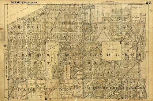 Miami and Suburbs - 1936 - Sheet 25 - (West Flagler/Coral Gables - area bound by NW 7th St.