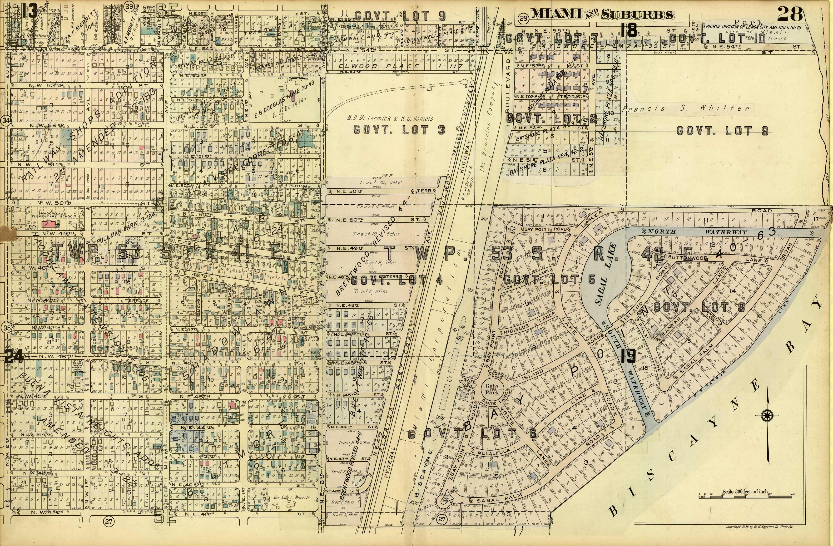 Miami and Suburbs - 1936 - Sheet 28 - (Morningside/Upper East Side