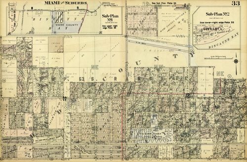 Miami and Suburbs - 1936 - Sheet 33 - (Upper East Side/Miami Shores - area bound by Little River Drainage Canal