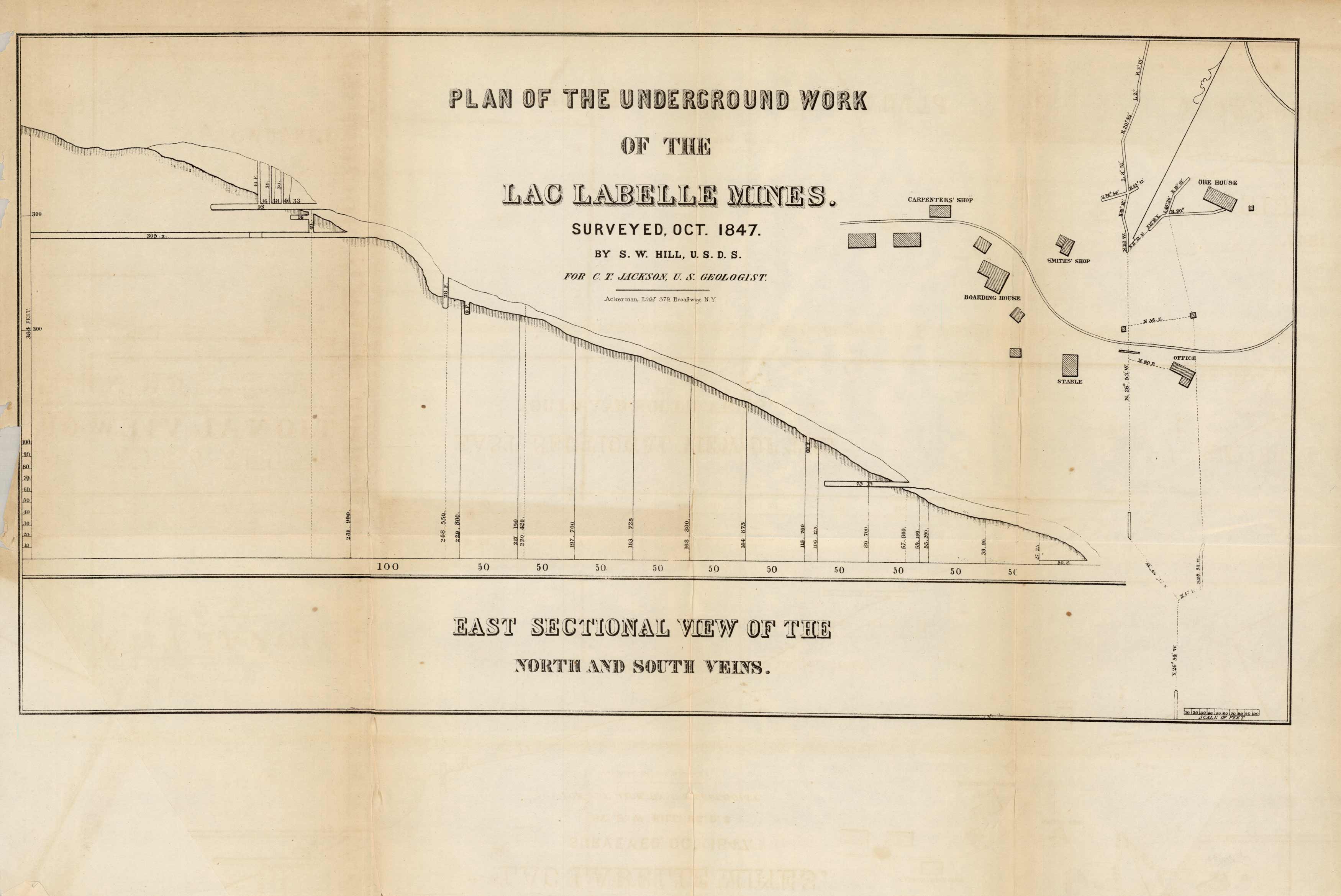 Plan of the Underground Work of the Lac Labelle Mines Plan of the Underground Work of the Lac Labelle Mines